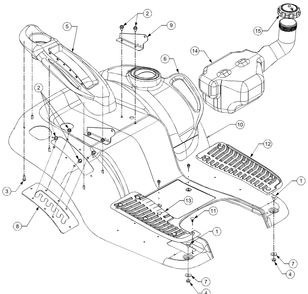 Part Location Diagram of 735-0697 MTD Footpad l/h